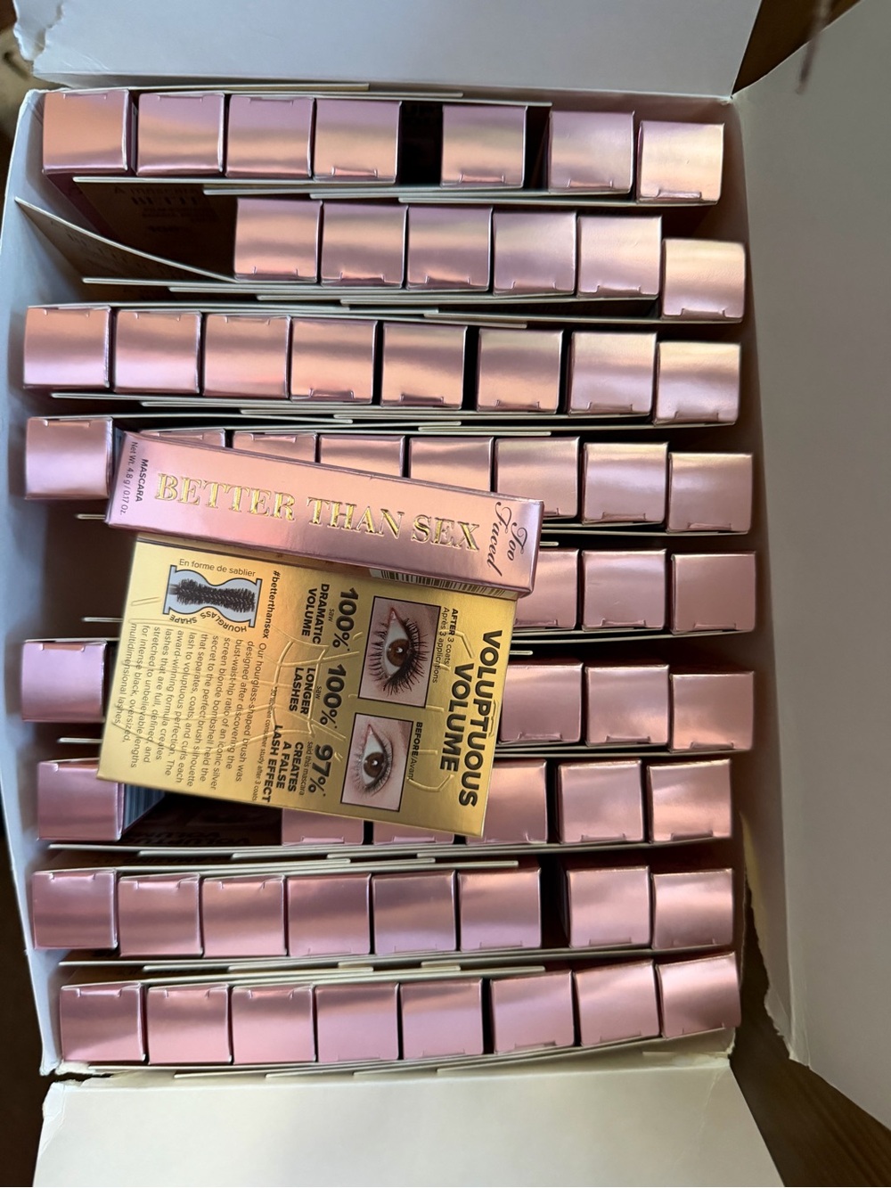 Too Faced Better Than Sex Mascara in Metallic Pink Packaging 67 pieces wholesale